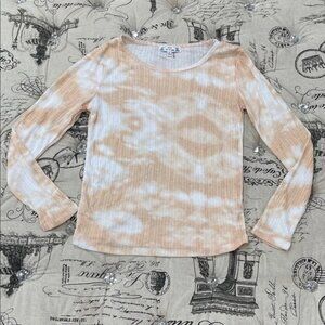Poof Women's Knit Tie-Dye Long Sleeve Top